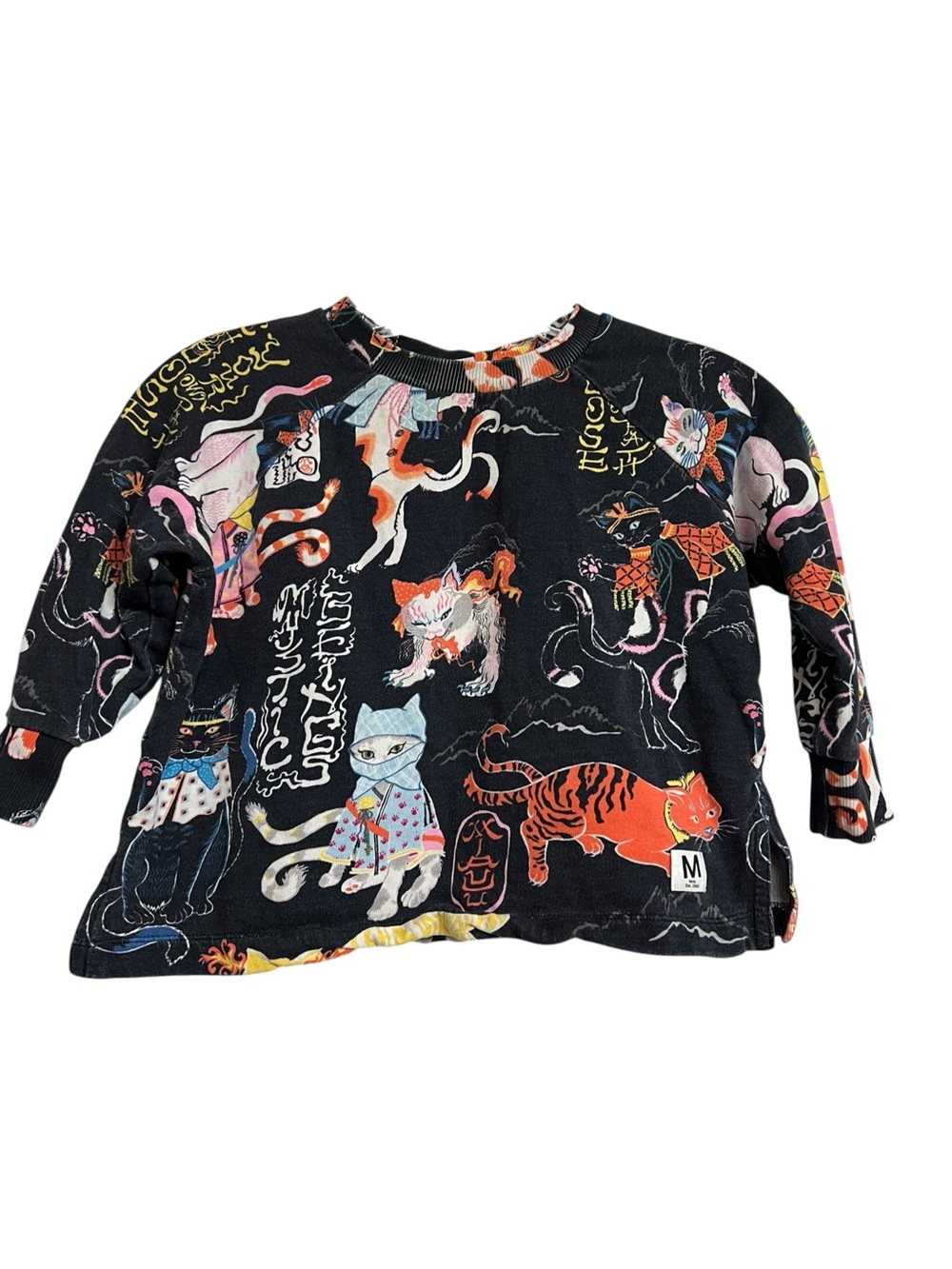 Molo Mystic Being Dark Mary Ninja Cat Print Crew neck sweatshirt Halloween
